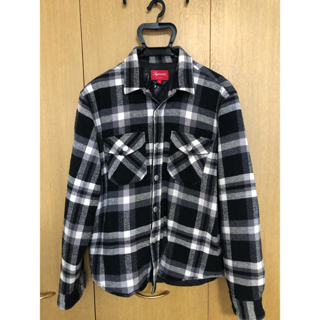 Supreme Quilted Arc Logo Flannel Shirt 黒