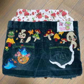 グラグラ(GrandGround)の100 コーデュロイ刺繍スカート(スカート)