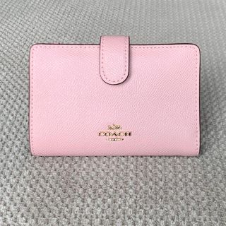 コーチ(COACH)のCOACH★二つ折り財布《ピンク》美品(財布)