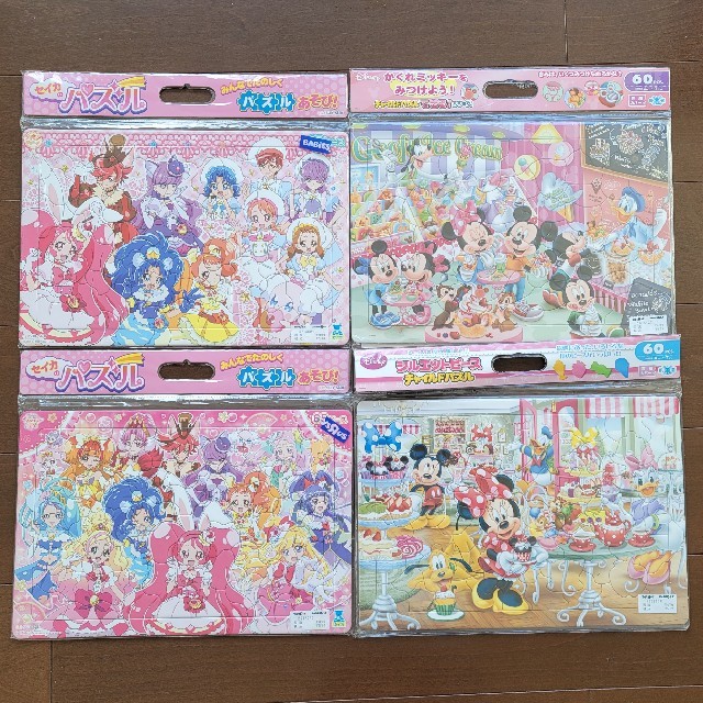 子供用パズル　きかんしゃトーマス　プリキュア　ディズニー　１０個セット　中古 キッズ/ベビー/マタニティのおもちゃ(知育玩具)の商品写真