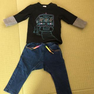 ハッカベビー(hakka baby)のハッカベビー　BITS 80 トップス　パンツ　セット(シャツ/カットソー)