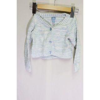 ベビーギャップ(babyGAP)のプロフ必babyGAPニットカーディガンブルーグリーン人気綺麗カラートーン♪90(カーディガン)