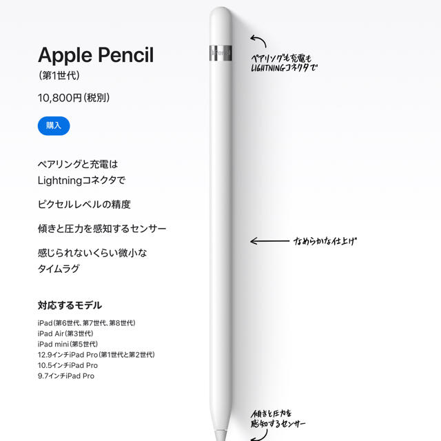 Apple(アップル)の第1世代　Apple pencil 使用頻度少ない　付属品たくさんあり スマホ/家電/カメラのPC/タブレット(その他)の商品写真