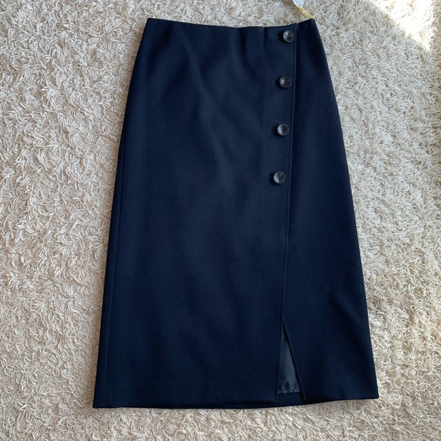 Noble(ノーブル)のNobleツイカボタントラペーズスカート レディースのスカート(ロングスカート)の商品写真
