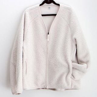 ユニクロ(UNIQLO)のユニクロ☆ボアフリース ホワイト S(ブルゾン)