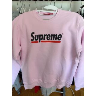 シュプリーム(Supreme)のsupreme 20ss Underline Crewneck ピンク　M(スウェット)