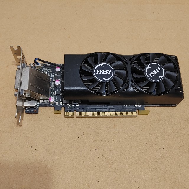 ジャンク扱い MSI GeForce GTX 1050 Ti 4GT LP スマホ/家電/カメラのPC/タブレット(PCパーツ)の商品写真