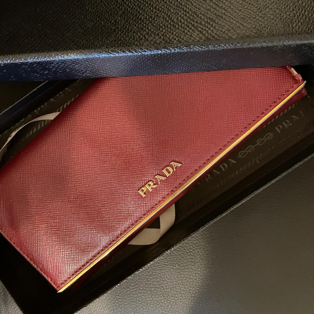 prada サフィアーノレザー 長財布 プラダ 外箱 - 財布