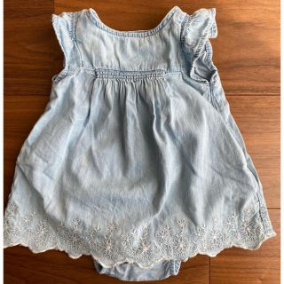 ギャップ(GAP)の美品0-3m★GAPdenim デニムセットアップ(ロンパース)