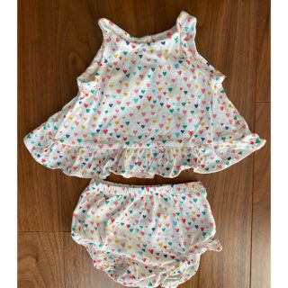 ベビーギャップ(babyGAP)の美品0-3m★babyGAP セットアップ 2点セット(ロンパース)