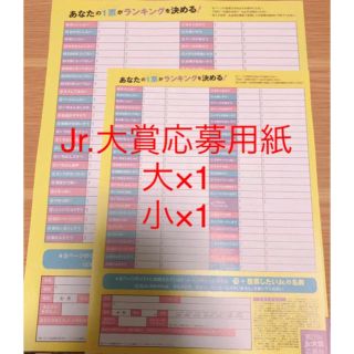 ジャニーズ(Johnny's)のMyojo 2020年 12月号 Jr.大賞 応募用紙 2枚セット(アイドルグッズ)