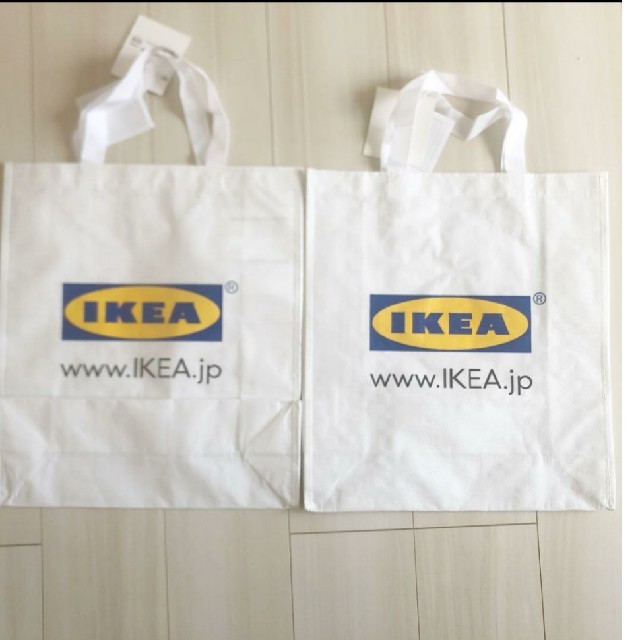 IKEA(イケア)のイケア♥️新品♥️IKEA KLAMBY クラムビー バッグ, ホワイト  2枚 メンズのバッグ(エコバッグ)の商品写真