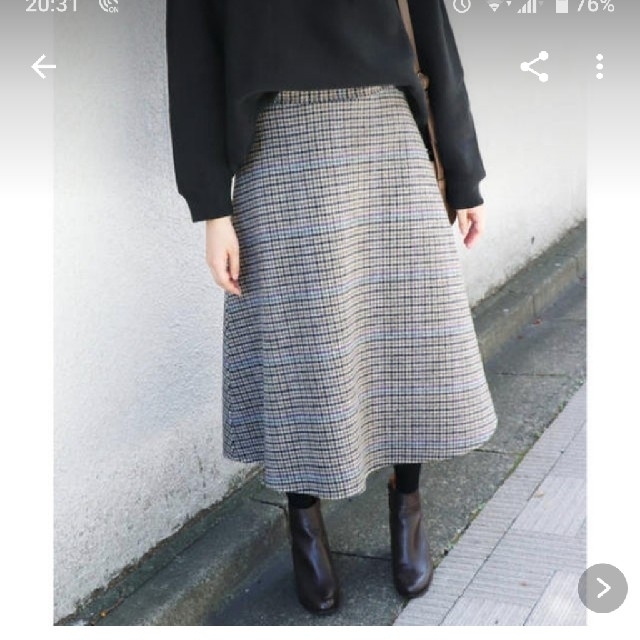 SLOBE IENA(スローブイエナ)の2018aw リバーシブルチェックスカート レディースのスカート(ひざ丈スカート)の商品写真