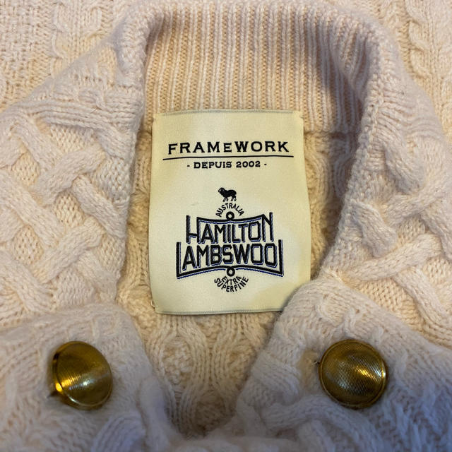 FRAMeWORK(フレームワーク)のフレームワーク　ハミルトンアランニットプルオーバー　ナチュラル レディースのトップス(ニット/セーター)の商品写真