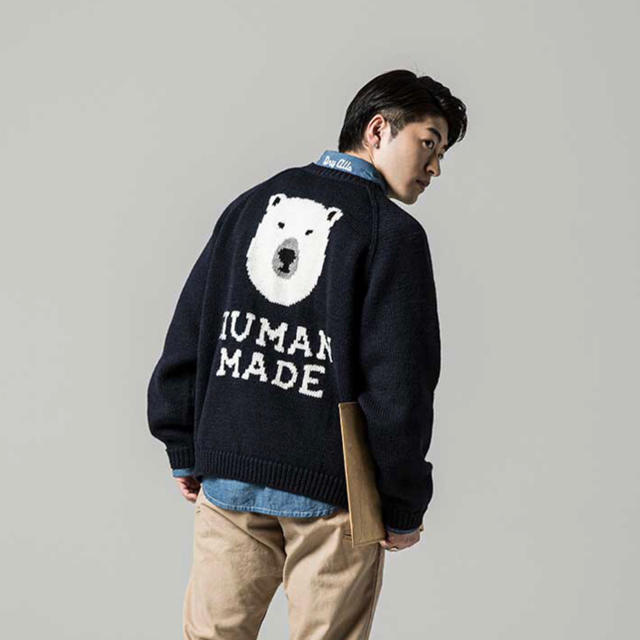 100%安い HUMAN MADE RAGLAN SLEEVE KNIT ニット 白熊 ニット