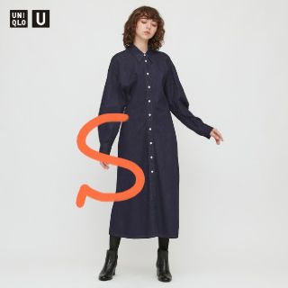 ユニクロ(UNIQLO)のユニクロユー デニムロングシャツワンピース(ロングワンピース/マキシワンピース)