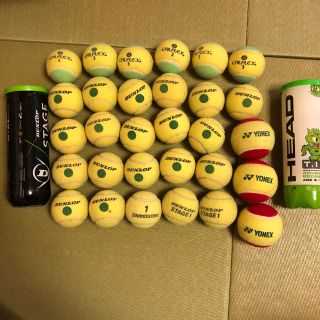 ダンロップ(DUNLOP)のテニス☆グリーンボール33球☆ダンロップ☆ヨネックス(ボール)
