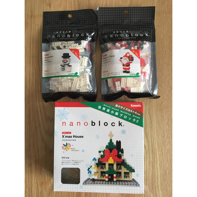 Kawada(カワダ)のナノブロック未使用品　クリスマス3点セット キッズ/ベビー/マタニティのおもちゃ(積み木/ブロック)の商品写真