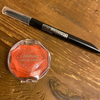 メイベリン(MAYBELLINE)のCANMAKEクリームチーク　MAYBELLINEアイブロウペンシル(チーク)