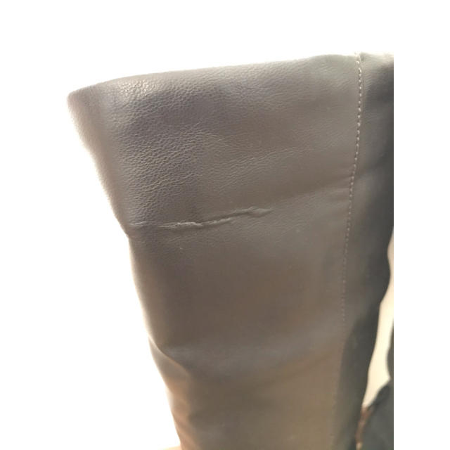 MUJI (無印良品)(ムジルシリョウヒン)の無印良品 足なりブーツ ニット付き Mサイズ 23.5 24.0 ダークブラウン レディースの靴/シューズ(ブーツ)の商品写真