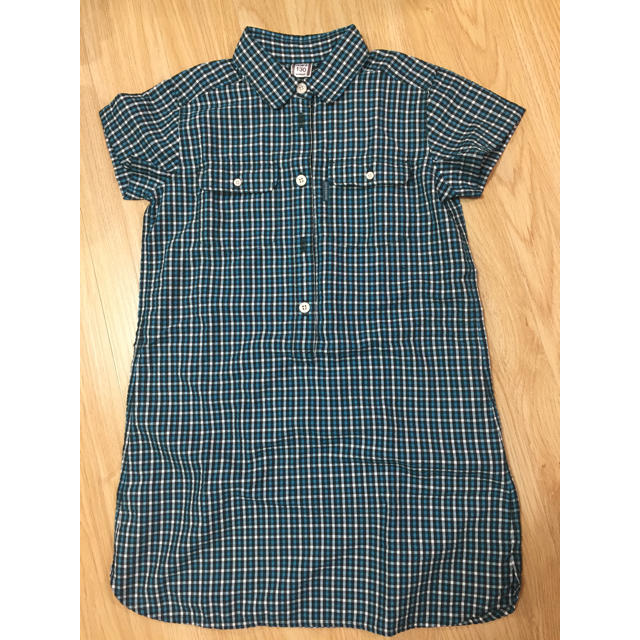 mont bell(モンベル)の女児130mont-bellシャツワンピ キッズ/ベビー/マタニティのキッズ服女の子用(90cm~)(ワンピース)の商品写真