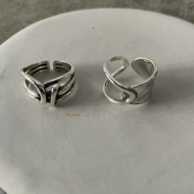 Width Surface Knot & Chain ring  メンズのアクセサリー(リング(指輪))の商品写真