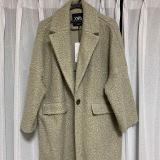 ザラ(ZARA)のZARA ザラ　ブークレチェスターロングコート(ロングコート)