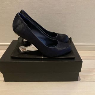 【美品】ユナイテッドヌード　Eamz Pump Navy 38(ハイヒール/パンプス)