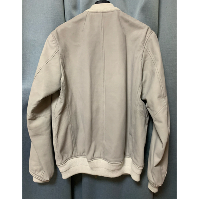 ABAHOUSE MA-1 ラム革レザージャケット グレー Lサイズ