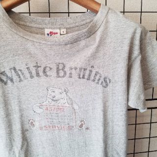 フォーティーファイブアールピーエム(45rpm)の45rpm 旧タグ White Bruins bear/熊プリント 半袖Tシャツ(Tシャツ(半袖/袖なし))