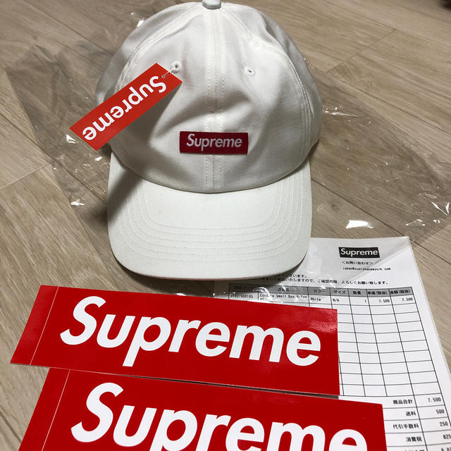 シュプリーム　supreme  コーデュラ　キャップ　帽子　白