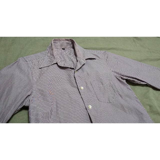 MUJI (無印良品)(ムジルシリョウヒン)の【ストライプ】MUJI ワイシャツ 紫ストライプ メンズのトップス(シャツ)の商品写真