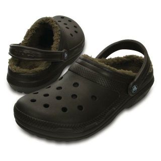 クロックス(crocs)の22cm クロックス classic lined clog ブラウン ボア(サンダル)