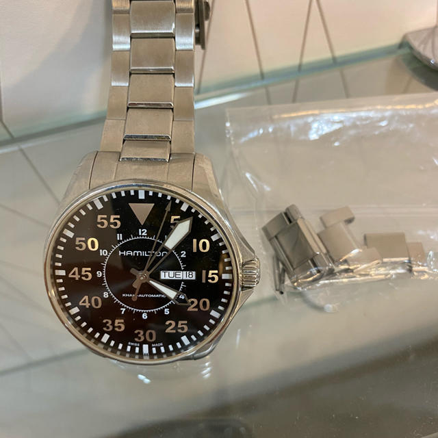 Hamilton(ハミルトン)のOp様専用　　ハミルトンカーキパイロット自動巻腕時計今週末までお値下げ！ メンズの時計(腕時計(アナログ))の商品写真