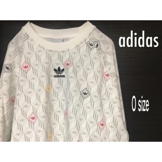 アディダス(adidas)のadidas originals総柄トレーナー　O size 白　新品(スウェット)