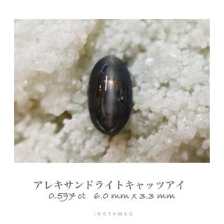 (R 1024-1)アレキサンドライトキャッツアイ 0.597ct(その他)