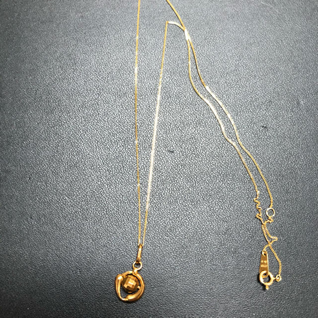 値下げ　k18 ネックレス レディースのアクセサリー(ネックレス)の商品写真