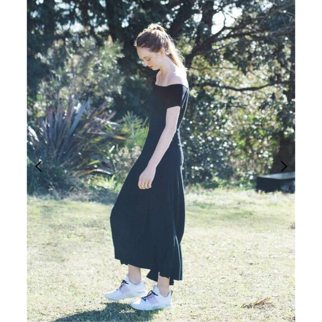 Spick & Span(スピックアンドスパン)の新品 U by SPICK&SPAN U×MIRAI.M フレンチスリーブドレス レディースのワンピース(ロングワンピース/マキシワンピース)の商品写真