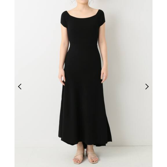 Spick & Span(スピックアンドスパン)の新品 U by SPICK&SPAN U×MIRAI.M フレンチスリーブドレス レディースのワンピース(ロングワンピース/マキシワンピース)の商品写真
