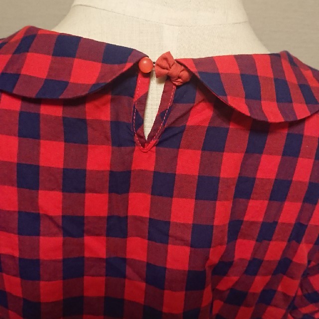 franche lippee(フランシュリッペ)のフランシュリッペ 半袖シャツ カットソー 赤チェック 大きいサイズ FL5 レディースのトップス(カットソー(半袖/袖なし))の商品写真