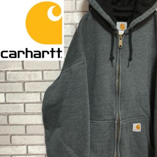 カーハート(carhartt)の【希少】カーハート☆ 【なぉ様専用】ロゴタググレーフルジップパーカー90s(パーカー)