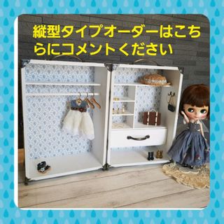 ブライス　リカちゃん木製クローゼット／　縦型／開閉タイプ・オープンタイプ(その他)