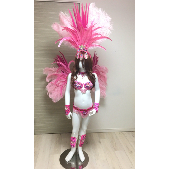 キッズサイズ110〜130 サンバ衣装 ピンク