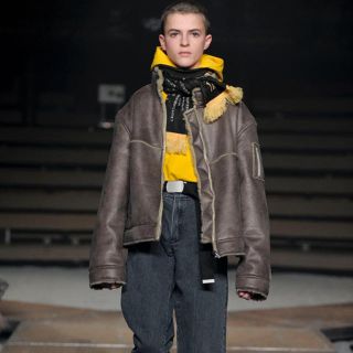 コムデギャルソン(COMME des GARCONS)の17aw gosha rubchinskiy ムートンジャケット(レザージャケット)