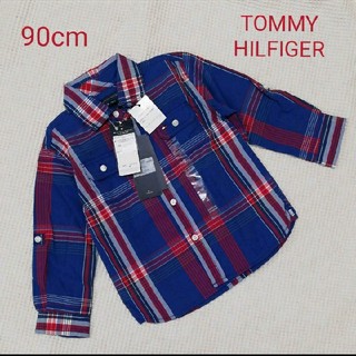 トミーヒルフィガー(TOMMY HILFIGER)の新品 トミーヒルフィガー チェックシャツ 90cm(ブラウス)