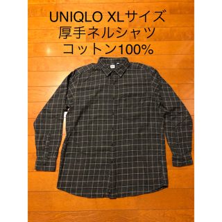 ユニクロ(UNIQLO)のユニクロ チェックシャツ ネルシャツ 厚手 XL sizeボタンダウン メンズ(シャツ)