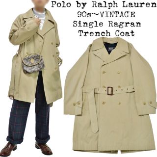 ラルフローレン(Ralph Lauren)の★希少★Ralph Lauren★ラルフローレン★90s★一枚袖 トレンチコート(トレンチコート)