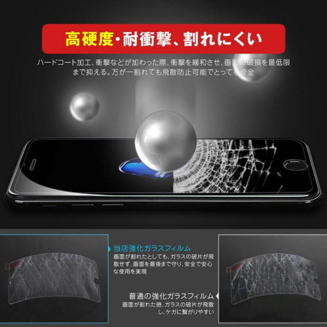 iPhone(アイフォーン)の【iPhone12対応】強化ガラスフィルム スマホ/家電/カメラのスマホアクセサリー(保護フィルム)の商品写真