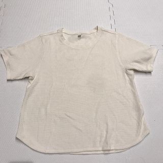 ユニクロ(UNIQLO)のUNIQLO ユニクロ　ワッフルT 半袖　白(Tシャツ(半袖/袖なし))