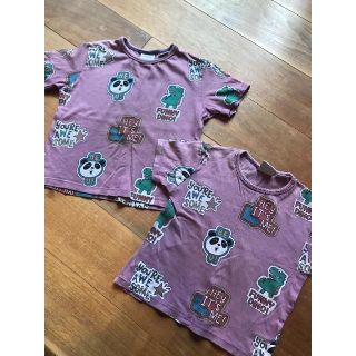 ザラキッズ(ZARA KIDS)の超可愛い　ZARA BABY のパープルベビーTシャツ　２枚セット　12-18M(Ｔシャツ)